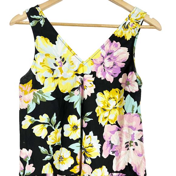 Who What Wear Black Yellow Floral Maxi Dress Size XS - Picture 4 of 9